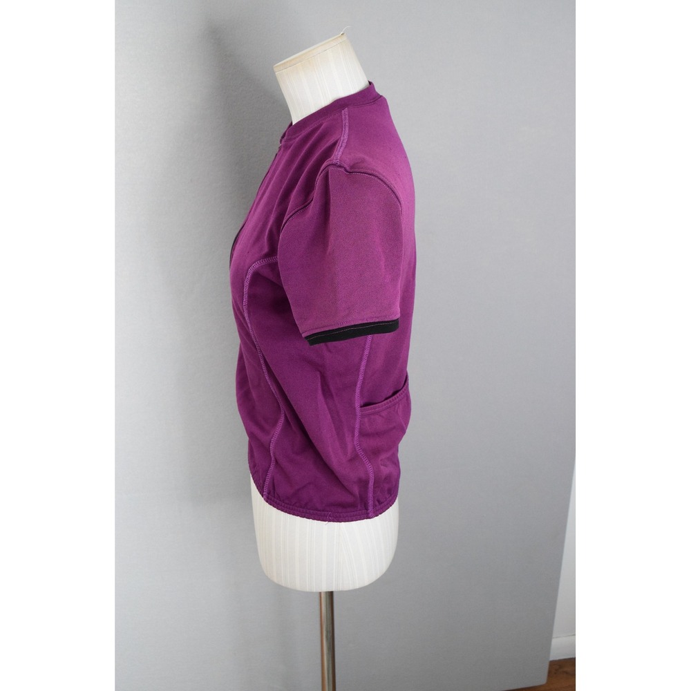 IBEX Cycling Jersey Medium Zip Front Pockets Womens Purple Short Sleeve - Picture 2 of 5